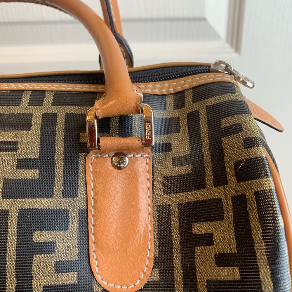 Vintage FENDI Roma 1925 zucca Boston  speedy Bag ‘70 ❤️ - Picture 5 of 16